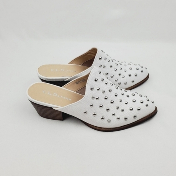CL by Laundry white studded mule - Picture 6 of 9